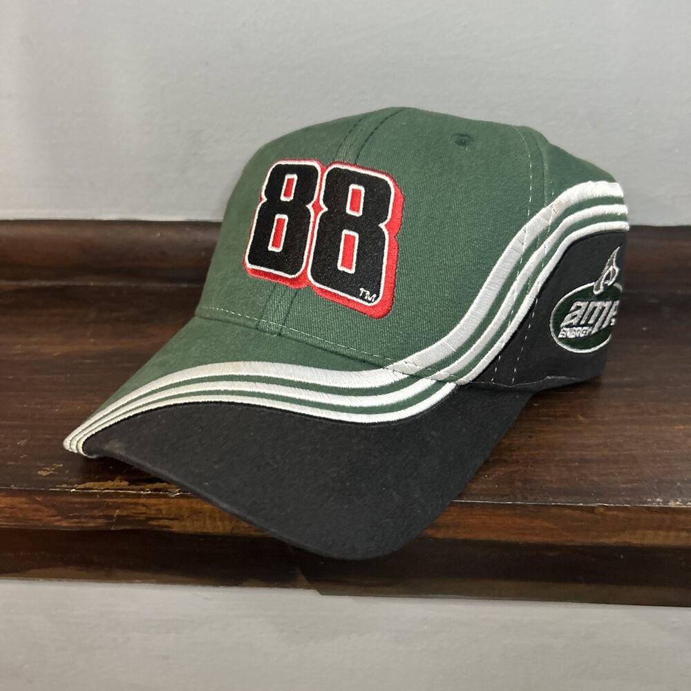 DALE EARNHARDT JR # 88 GREEN AMP ENERGY HAT NASCAR WINNER CIRCLE USED
